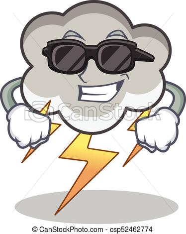 374x470 Super Cool Thunder Cloud Character Cartoon Vector Vectors