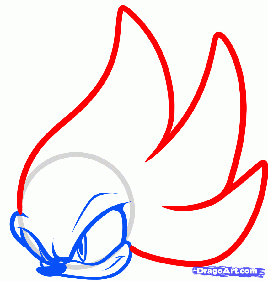 854x897 How To Draw Super Sonic Easy, Step