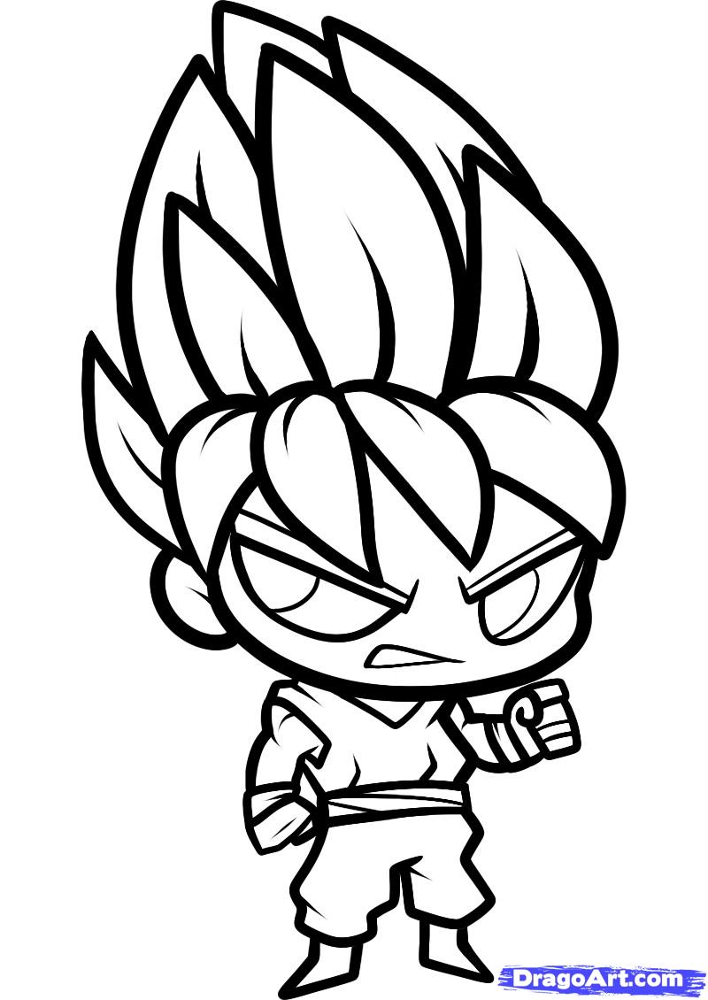 800x1130 How To Draw A Chibi Super Saiyan, Step