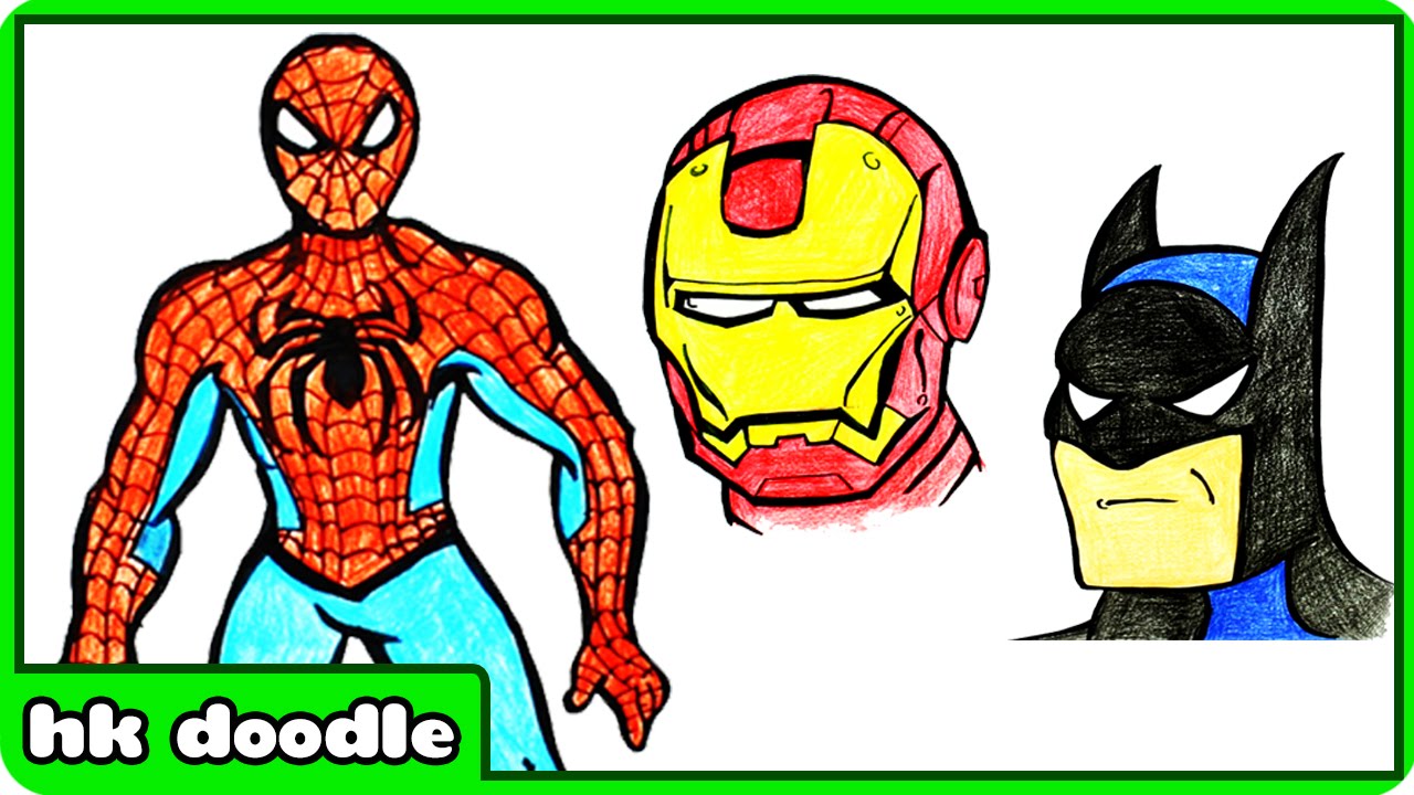 1280x720 How To Draw Spiderman How To Draw Superheroes Step