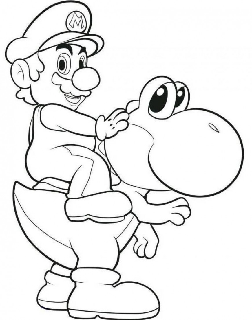 870x1106 Super Mario Bros Coloring Pages
