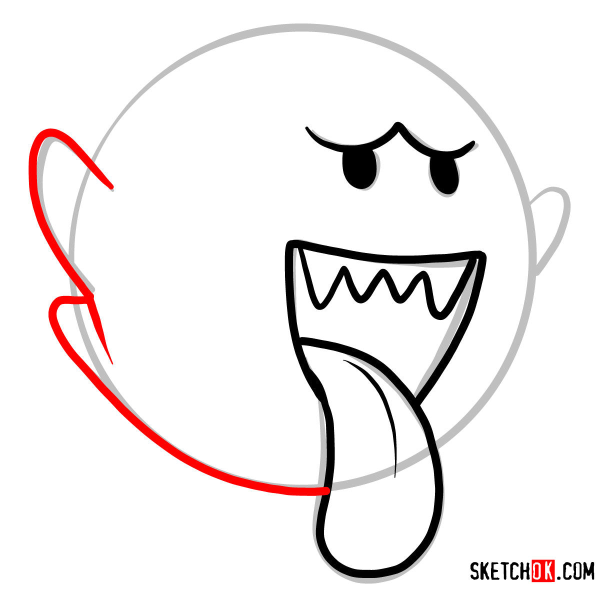 1200x1200 How To Draw Boo Super Mario