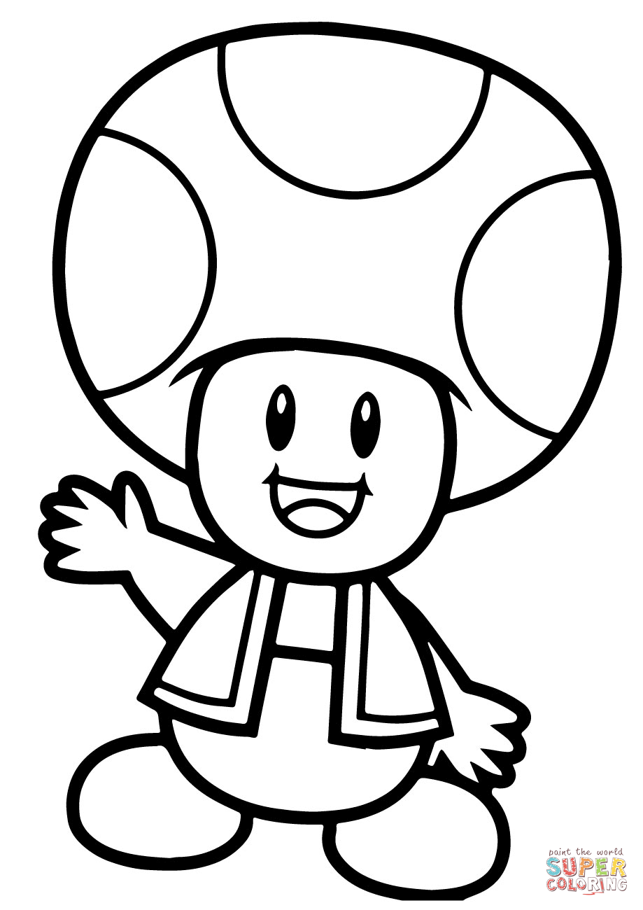 919x1300 Super Mario Bros Toad Coloring