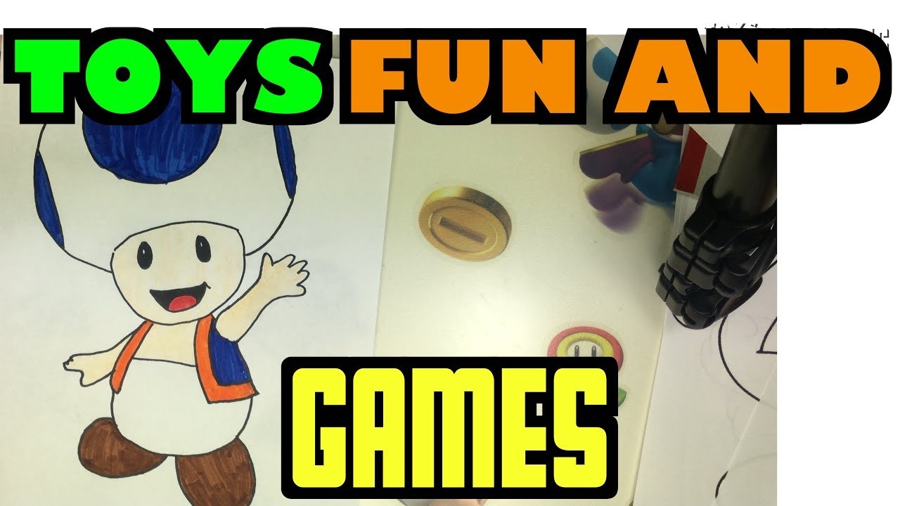 1280x720 How To Draw Super Mario Bros Characters For Kids Easy Drawing Toad