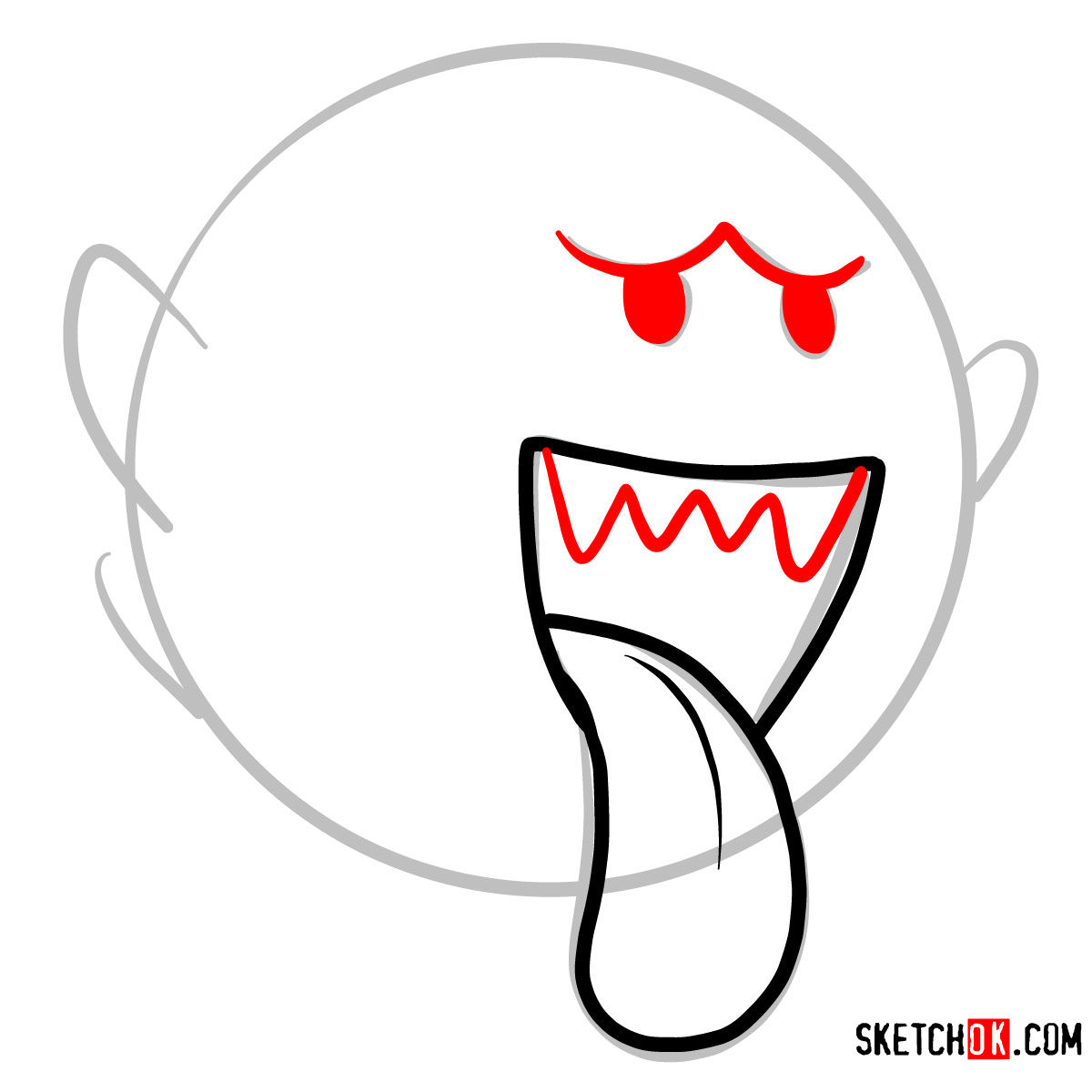 1200x1200 How To Draw Boo Super Mario