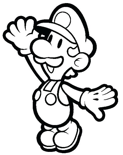 477x600 Paper Mario Coloring Pages Draw Paper Step