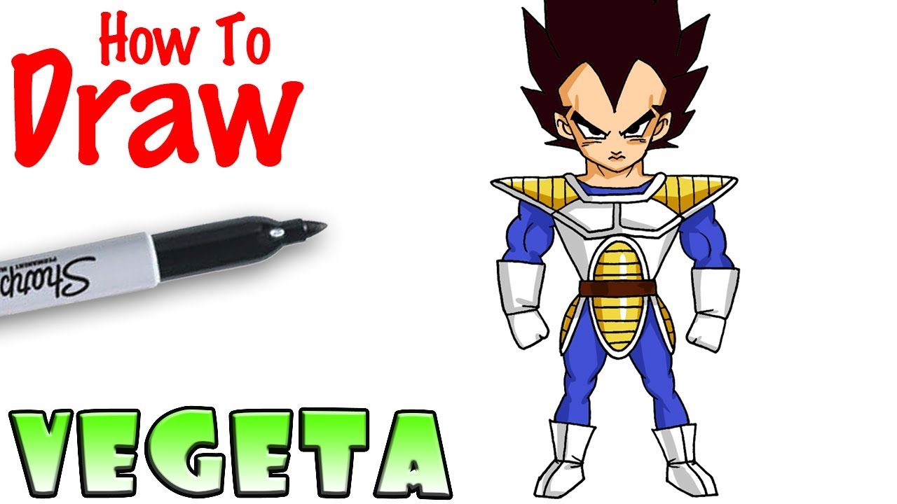 1280x720 How To Draw Vegeta Dragon Ball