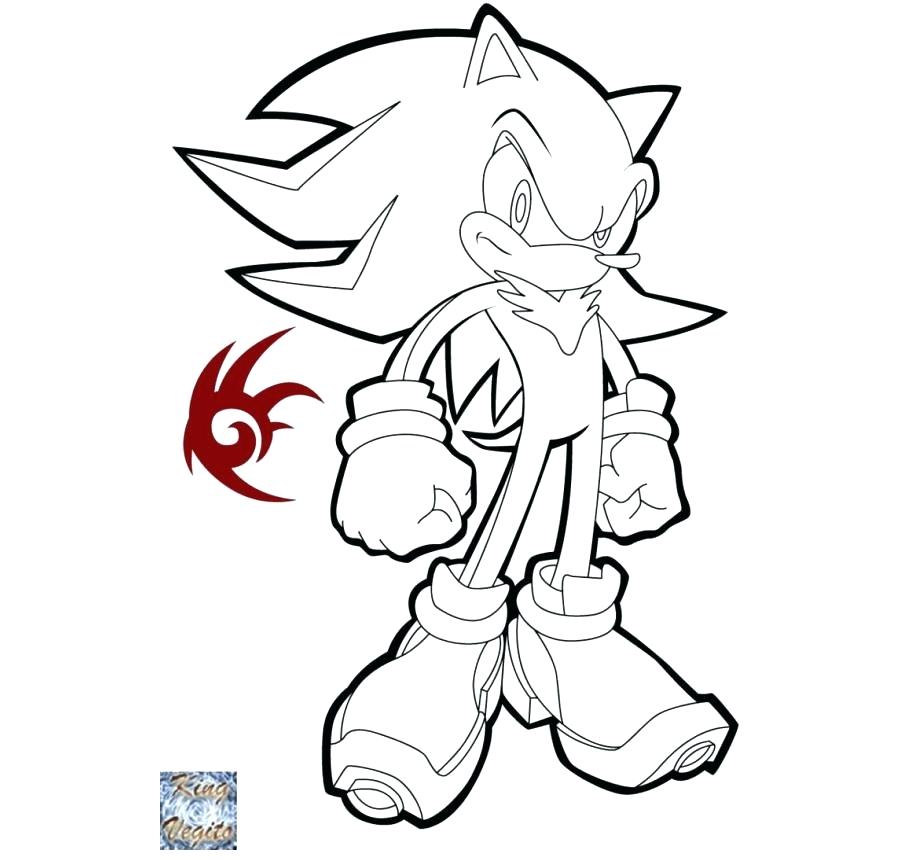 900x860 Sonic The Hedgehog Coloriages Pages A Super Sonic A Knuckles Super