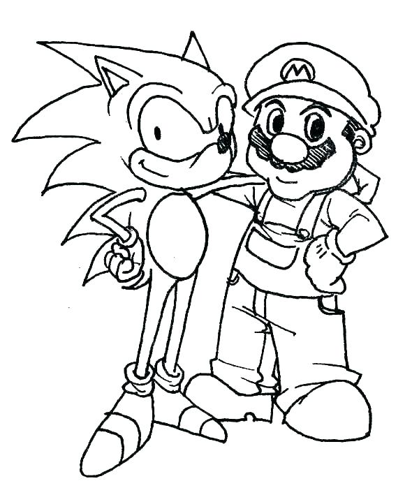 600x699 Super Sonic Coloring