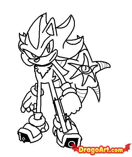 425x502 Draw Shadow The Hedgehog And Dooms Eye, Step