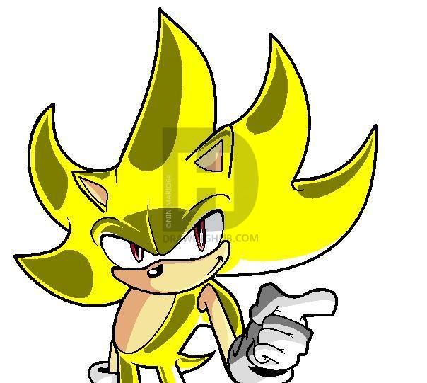 604x541 Super Sonic Drawing
