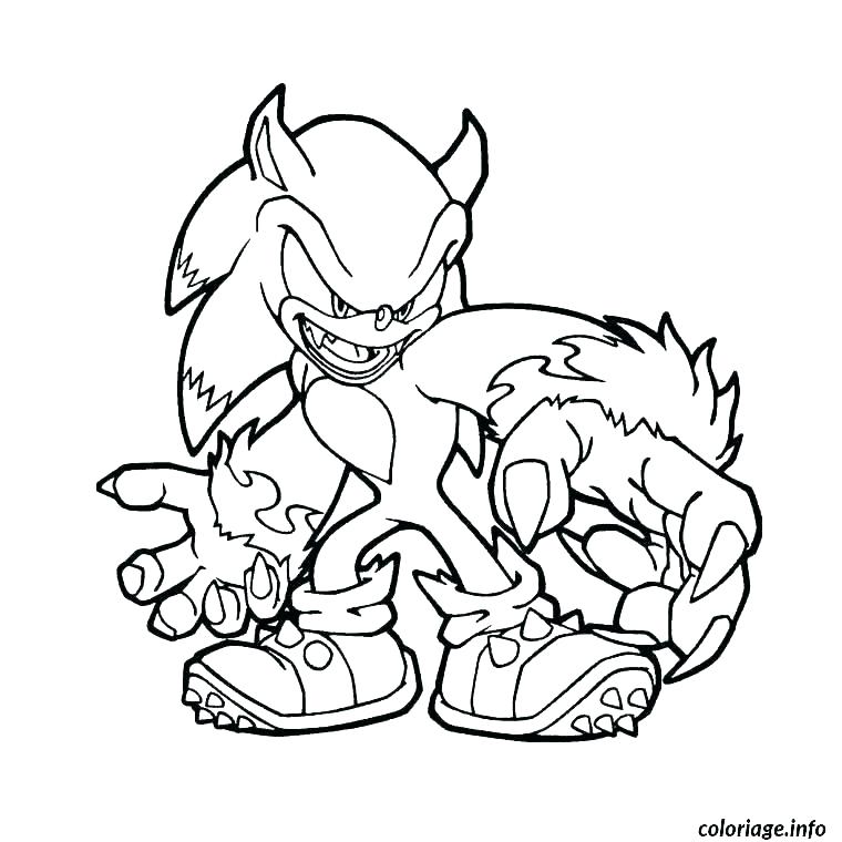 760x760 Coloriage Sonic Shadow