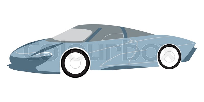 800x400 Blue Modern Supercar Vector Stock Vector Colourbox