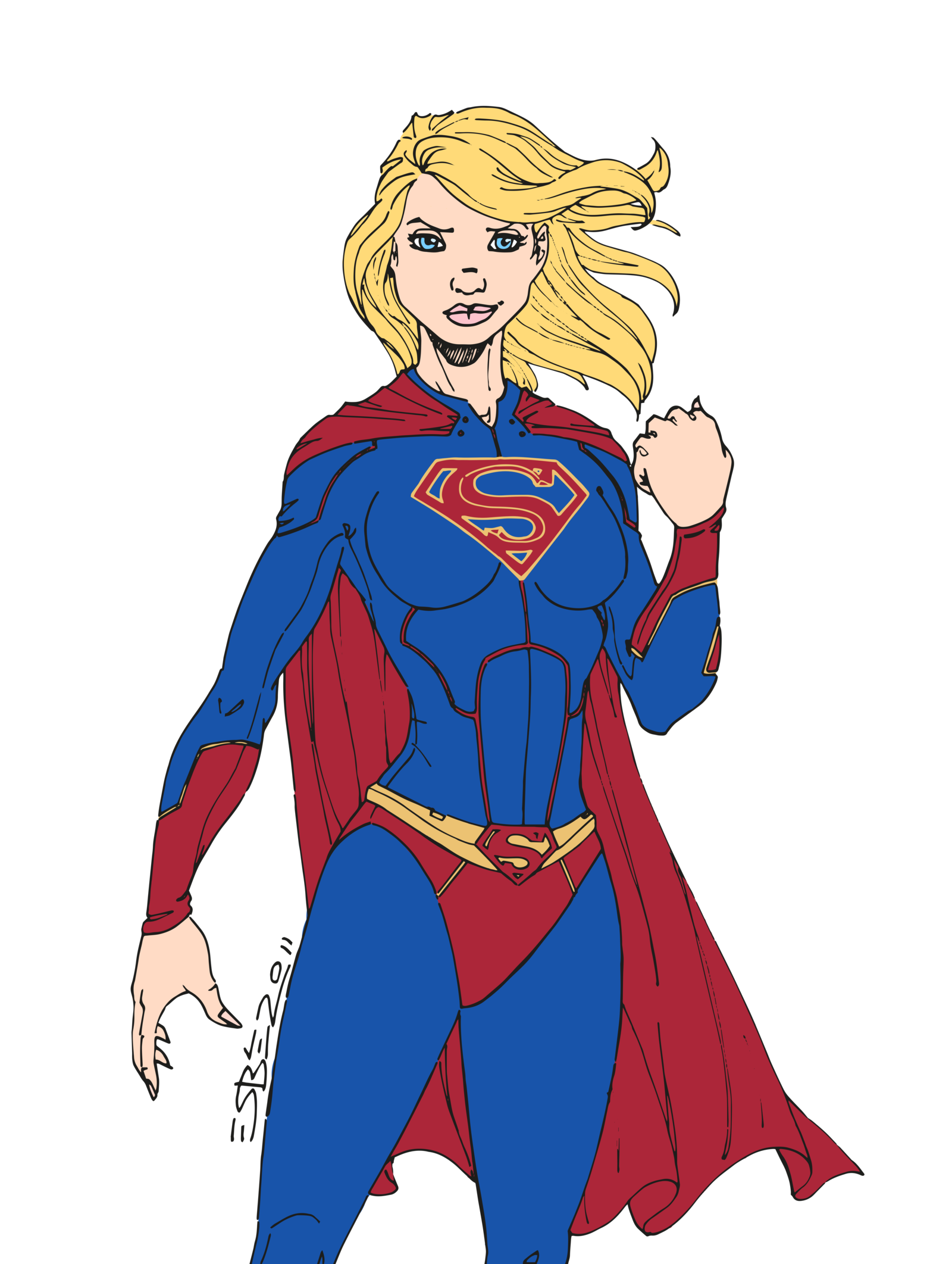 1600x2123 Collection Of Free Supergirl Drawing Simple Download On Ui Ex