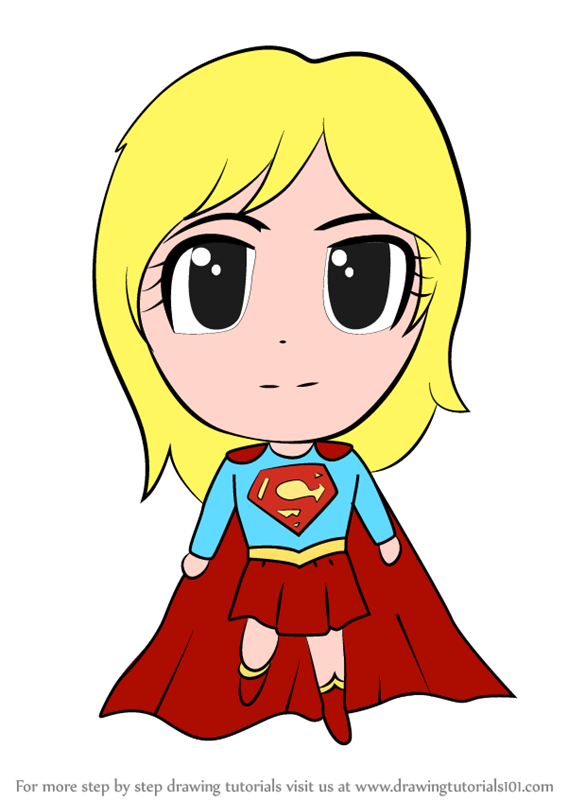 567x800 Learn How To Draw Chibi Supergirl