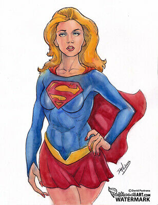 308x400 Original Supergirl Pinup Justice League Dc Drawing Teen