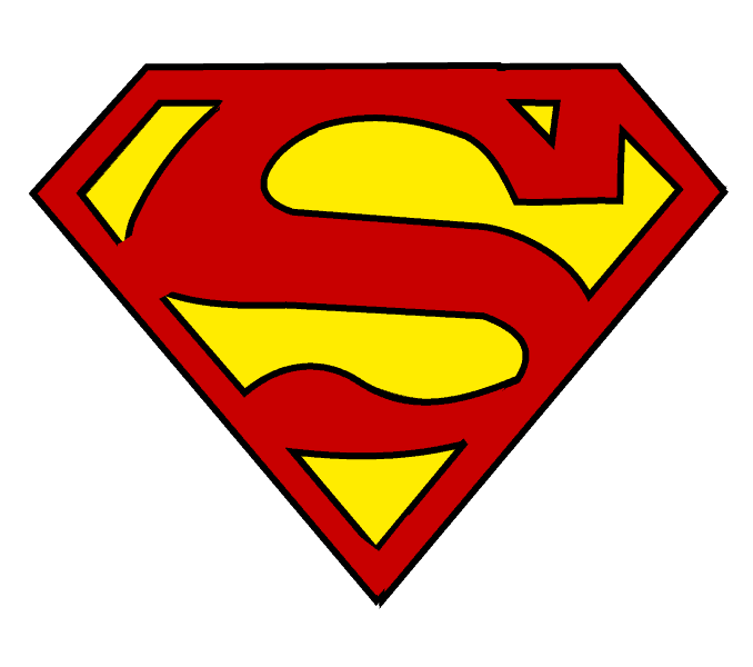 678x600 How To Draw Superman Logo Easy Step
