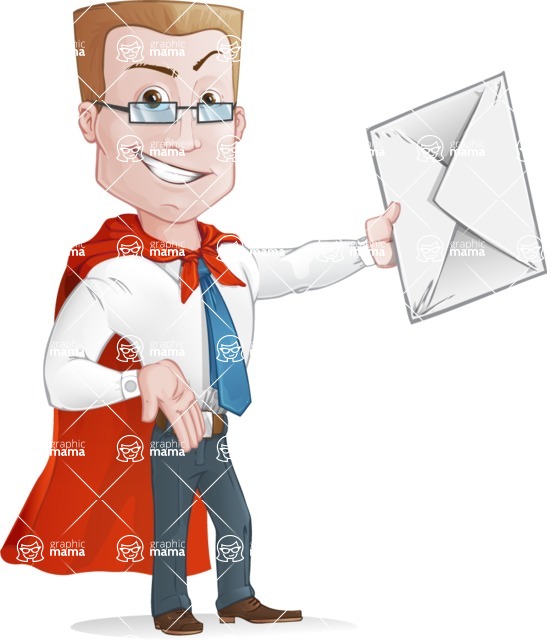 547x640 Businessman With Superhero Cape Cartoon Vector Character