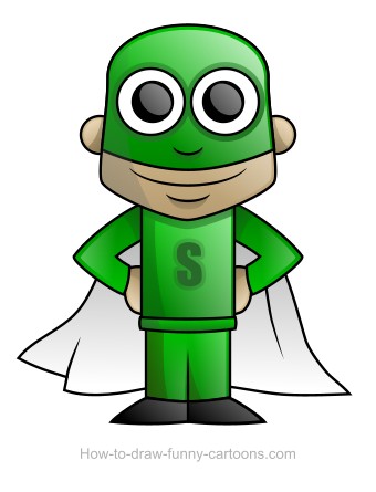 340x445 Superhero Drawing