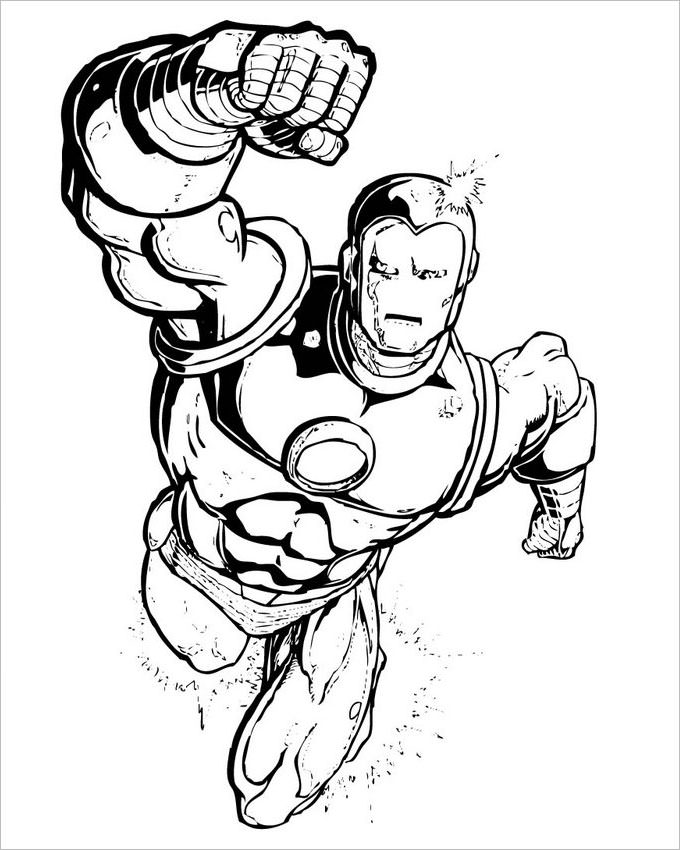 680x850 Superhero Coloring Pages