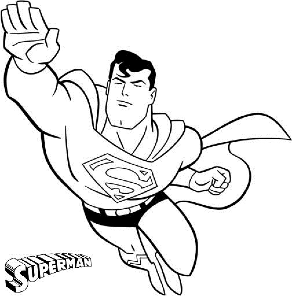 1008x1024 Superman Colouring Picture With Printable Logo Template Also