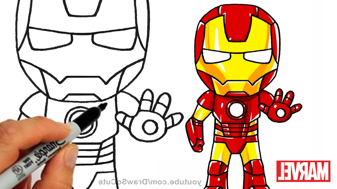 1280x720 How To Draw Iron Man Easy Superhero Drawings In Pencil Ironman
