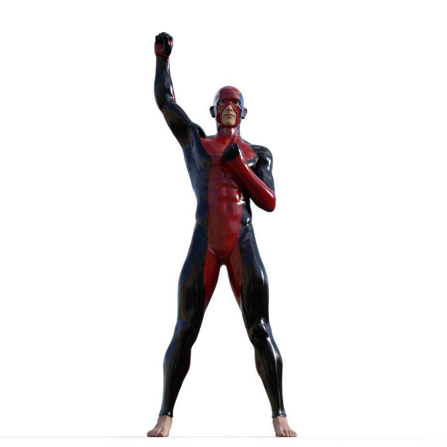 900x900 figure drawing pose ofmale, superhero, action, standing and hands