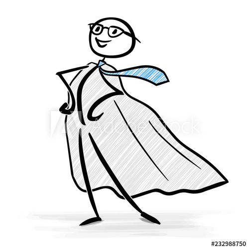 500x500 Businessman With Superhero Costume In A Confident Standing Pose