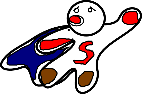 600x399 Superhero Outline Bw Clip Arts Download