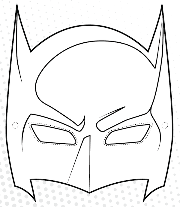 600x689 Mask Drawing Superhero For Free Download