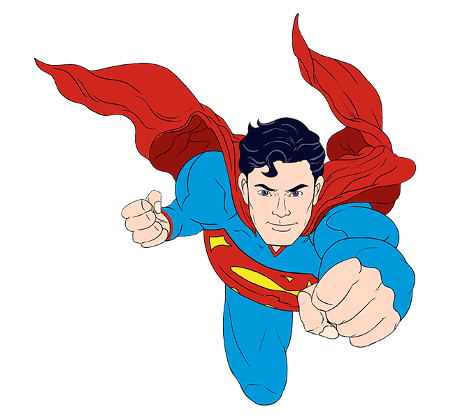 678x600 How To Draw Superman Easy Drawing Guides
