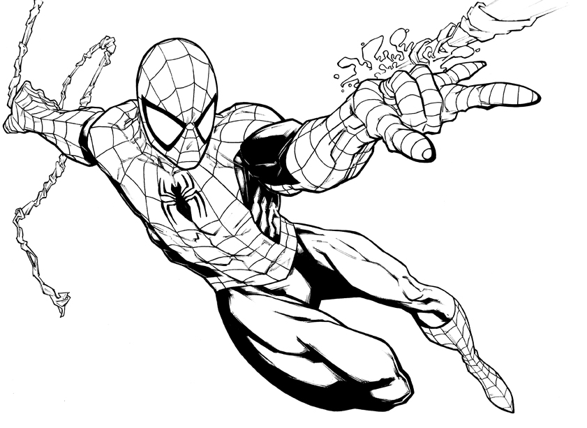 841x613 Spiderman Drawing Superman For Free Download