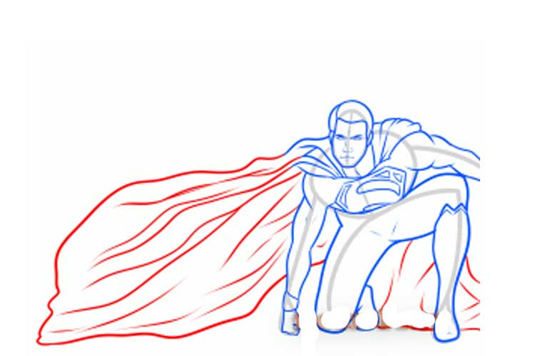 750x500 How To Draw Superman Full Body, Step