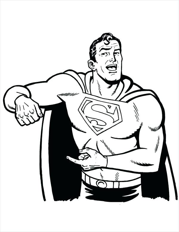 600x776 Superman Cartoon Coloring Pages Zupa