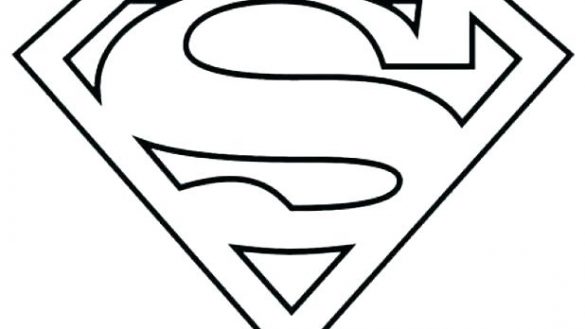 585x329 Superman Logo Coloring