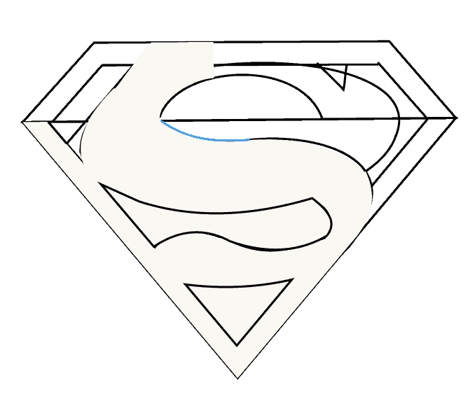 678x600 Collection Of Free Superman Drawing Logo Download On Ui Ex