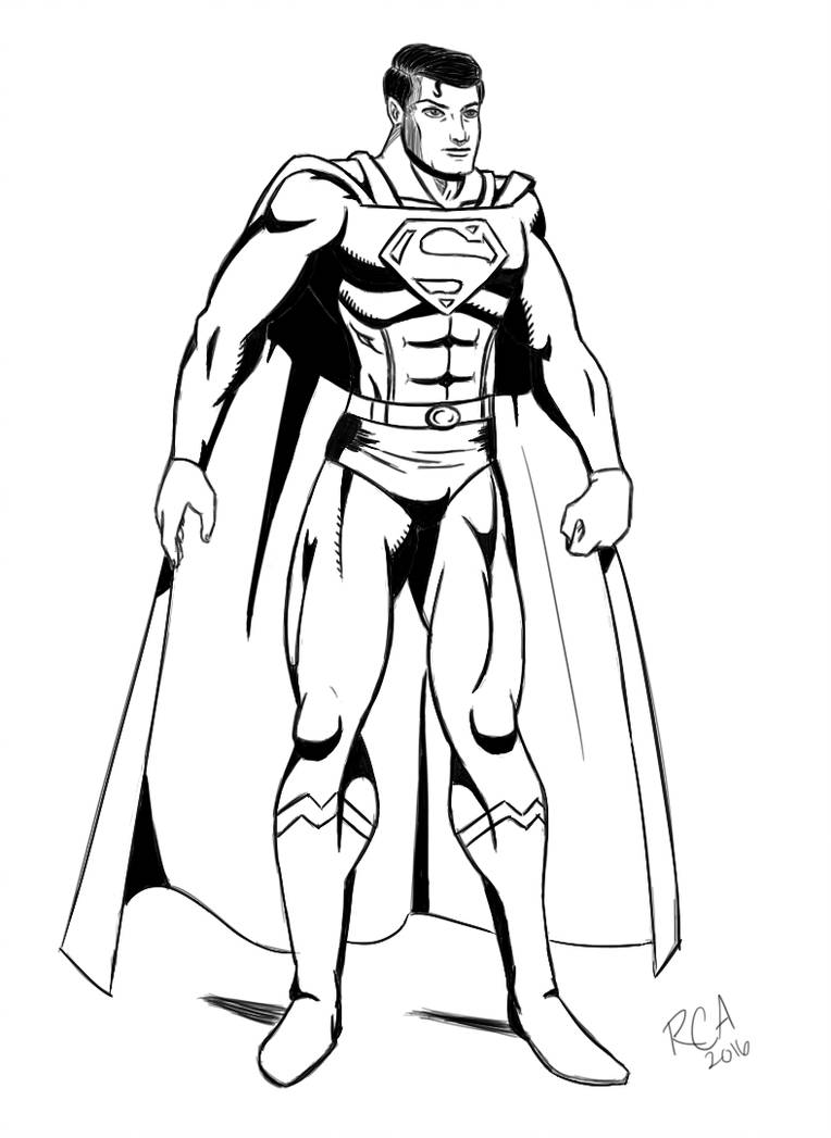 764x1047 Superman Drawing