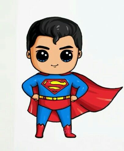 406x494 Collection Of 'cartoon Superman Drawing' Download More Than
