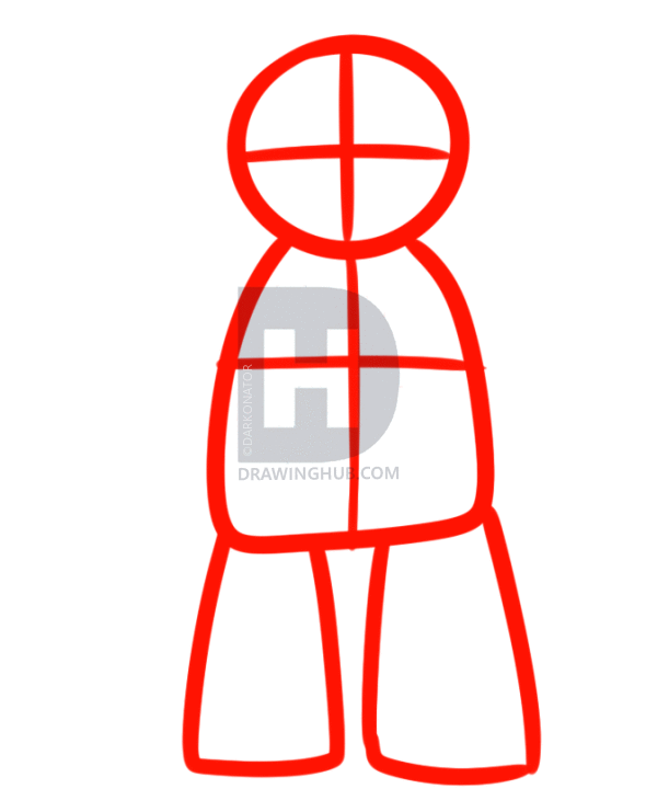 590x720 How To Draw Superman From The Lego Movie, Step