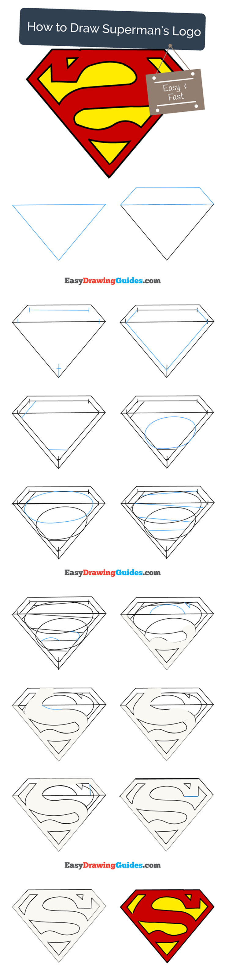 736x3161 How To Draw Superman Logo Drawing Superman Drawing, Drawings