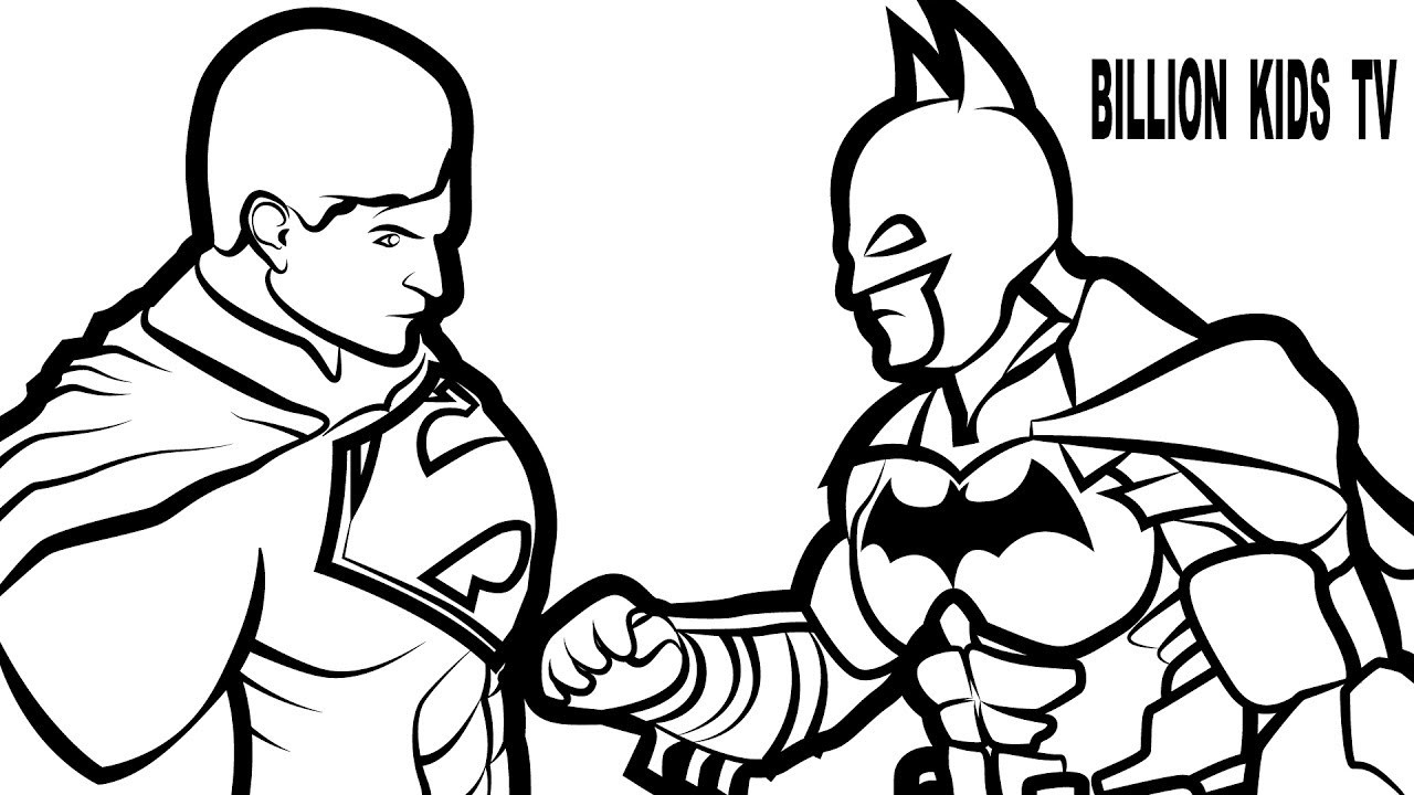1280x720 Coloring Pages Superman Batman Vs Attachment