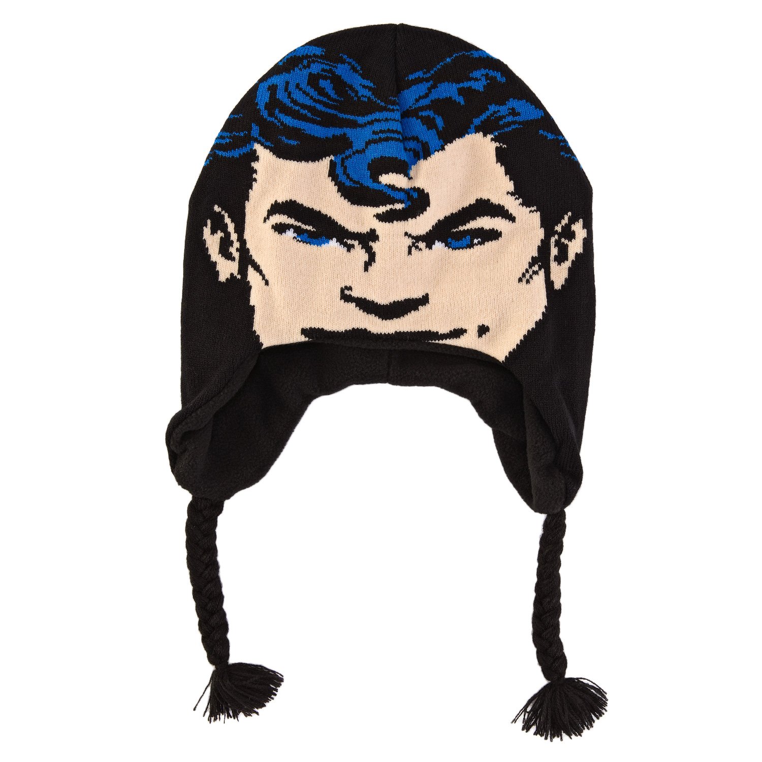 1500x1500 Black Superman Face Peruvian Style Kids Beanie Clothing