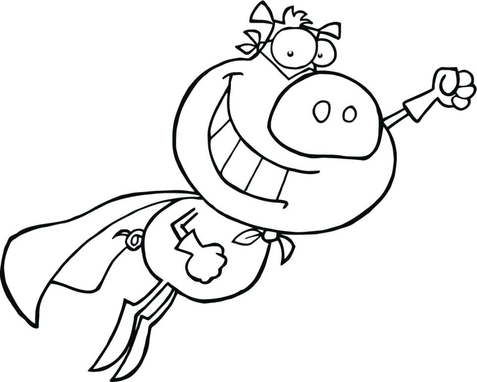 963x771 Superman Cartoon Coloring Pages Elegant Line Drawing Free