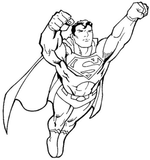 Superman Line Drawing | Free download on ClipArtMag