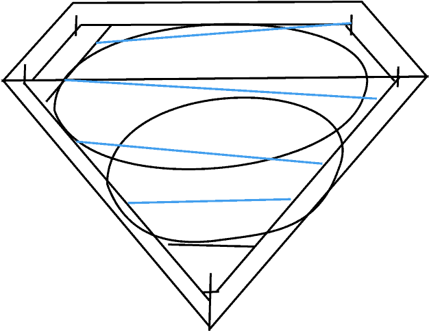626x484 Download Hd How To Draw Superman Logo Easy Step Drawing Guides