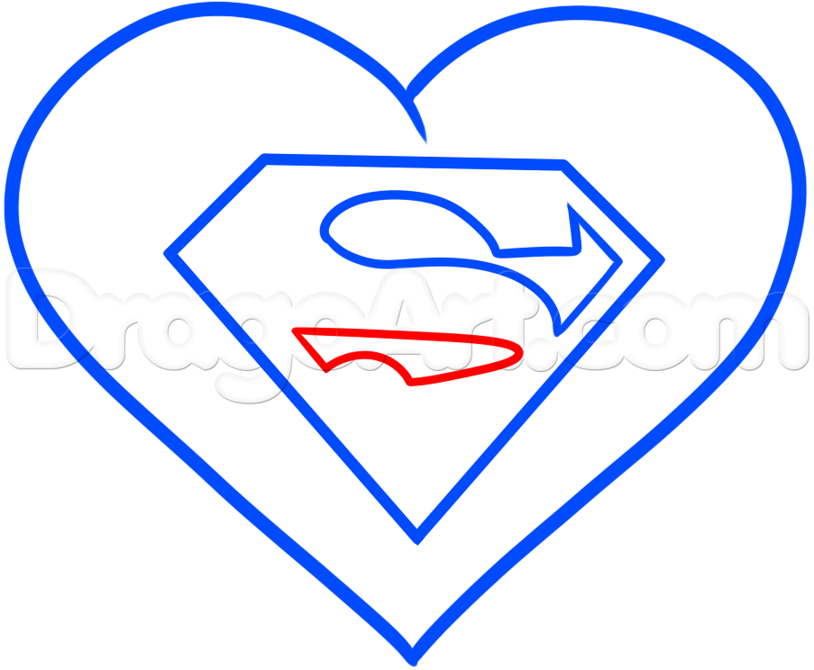 903x744 How To Draw The Superman Symbol Step