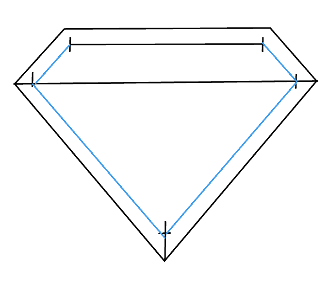 678x600 How To Draw Superman Logo Easy Step