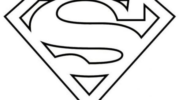 585x329 Superman Logo Coloring