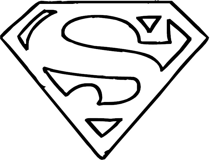Superman Outline Drawing