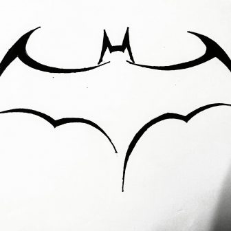 336x336 Simple Batman Logo Drawing Line Vs Superman Easy Iydunetwork